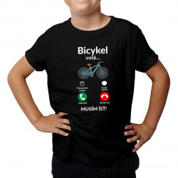 Bicykel volá - musím ísť v2 - detské tričko s potlačou