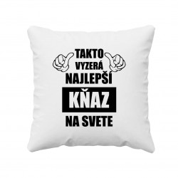 Takto vyzerá najlepší kňaz na svete - vankúš s potlačou