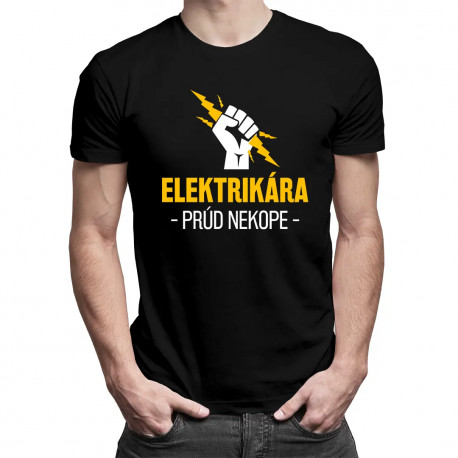 Elektrikára prúd nekope - pánske tričko s potlačou