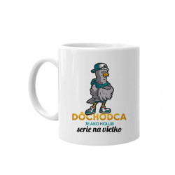 Dôchodca je ako holub, serie na všetko - keramický hrnček s potlačou