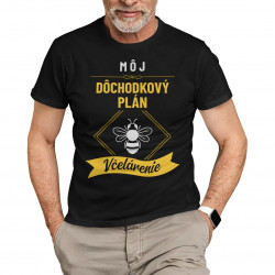 Môj dôchodkový plán: včelárenie - pánske tričko s potlačou