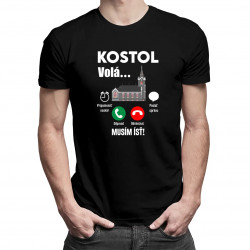 Kostol volá, musím ísť - pánske tričko s potlačou