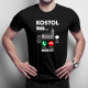 Kostol volá, musím ísť - pánske tričko s potlačou