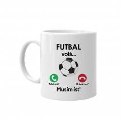 Futbal volá, musím ísť - keramický hrnček s potlačou