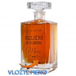 A je po slobode - rozlúčka so slobodou (meno) - karafa - personalizovaný produkt