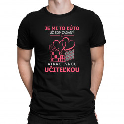 Je mi to ľúto - už som zadaný s atraktívnou učiteľkou V2 - pánske tričko s potlačou