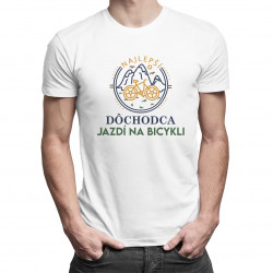 Najlepší dôchodca jazdí na bicykli - pánske tričko s potlačou