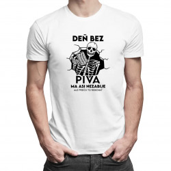 Deň bez piva ma asi nezabije, ale prečo to riskovať - pánske tričko s potlačou