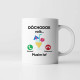 Dôchodok volá, musím ísť - keramický hrnček s potlačou