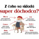 Z čoho sa skladá super dôchodca? - vankúš s potlačou