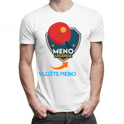 Stolný tenis - legenda (meno) - pánske tričko s potlačou - personalizovaný produkt