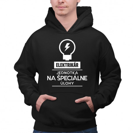 Elektrikár - jednotka pre špeciálne úlohy - pánska mikina s potlačou