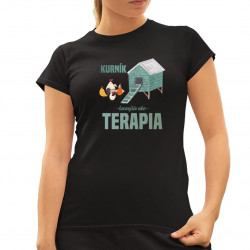 Kurník - lacnejšie ako terapia - dámske tričko s potlačou