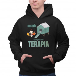 Kurník - lacnejšie ako terapia - pánska mikina s potlačou