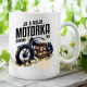 Ja a moja motorka čakáme na jar - keramický hrnček s potlačou
