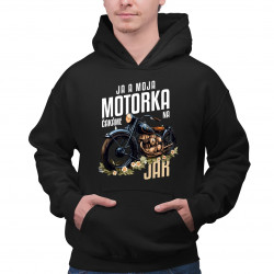 Ja a moja motorka čakáme na jar - pánska mikina s potlačou