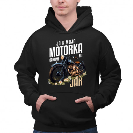 Ja a moja motorka čakáme na jar - pánska mikina s potlačou