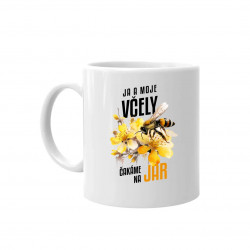 Ja a moje včely čakáme na jar - keramický hrnček s potlačou