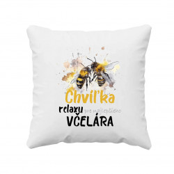 Chvíľka relaxu pre najlepšieho včelára - vankúš s potlačou