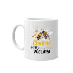 Chvíľka relaxu pre najlepšieho včelára - keramický hrnček s potlačou