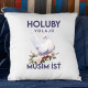 Holuby volajú, musím ísť - verzia 2 - vankúš s potlačou