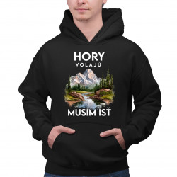 Hory volajú, musím ísť - verzia 3 - pánska mikina s potlačou