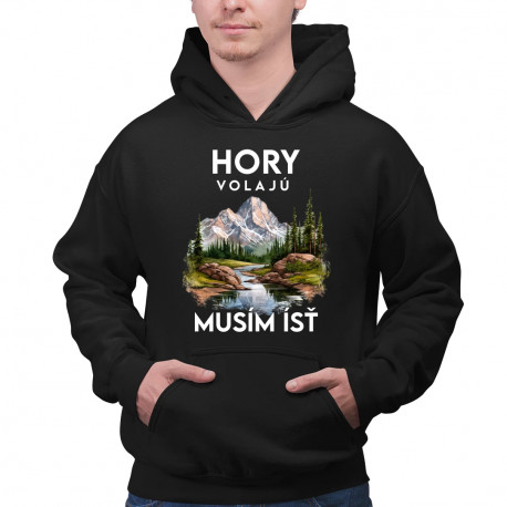 Hory volajú, musím ísť - verzia 3 - pánska mikina s potlačou