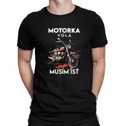 Motorka volá, musím ísť - verzia 2 - pánske tričko s potlačou