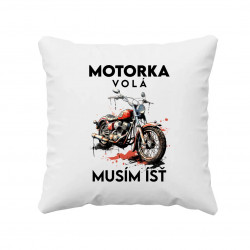 Motorka volá, musím ísť - verzia 2 - vankúš s potlačou