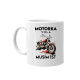 Motorka volá, musím ísť - verzia 2 - keramický hrnček s potlačou