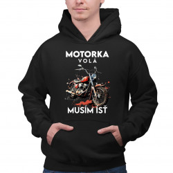 Motorka volá, musím ísť - verzia 2 - pánska mikina s potlačou
