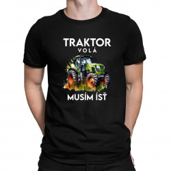 Traktor volá, musím ísť - verzia 2 - pánske tričko s potlačou