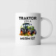 Traktor volá, musím ísť - verzia 2 - keramický hrnček s potlačou