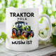 Traktor volá, musím ísť - verzia 2 - keramický hrnček s potlačou