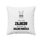 Viac ako zajacov milujem len svojho manžela - vankúš s potlačou