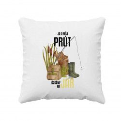 Ja a môj prút čakáme na jar - vankúš s potlačou