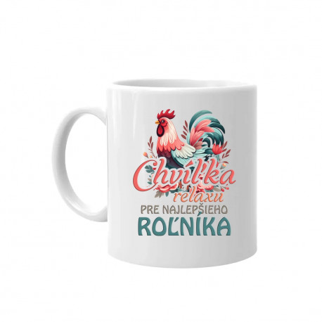 Chvíľka relaxu pre najlepšieho roľníka - keramický hrnček s potlačou