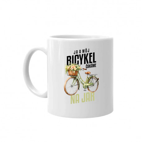 Ja a môj bicykel čakáme na jar - keramický hrnček s potlačou