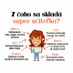 Z čoho sa skladá super učiteľka? - vankúš s potlačou