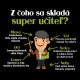 Z čoho sa skladá super učiteľ? - taška s potlačou