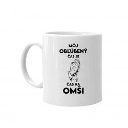 Môj obľúbený čas je čas na omši - keramický hrnček s potlačou