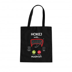 Hokej volá, musím ísť - taška s potlačou