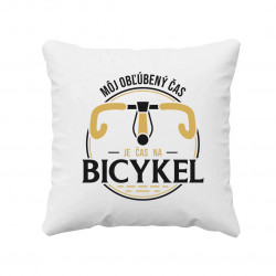 Môj obľúbený čas: je čas na bicykel V2 - vankúš s potlačou