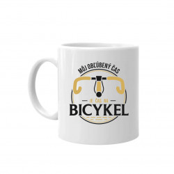 Môj obľúbený čas: je čas na bicykel V2 - keramický hrnček s potlačou