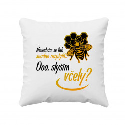 Nie je ľahké ma rozptýliť... Ooo, počujem včely? - vankúš s potlačou