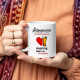 Len podpapučník sa pýta manželky, či môže ísť s kamarátmi na pivo - keramický hrnček s potlačou