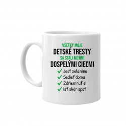 Všetky moje detské tresty - keramický hrnček s potlačou