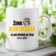 Žena elektrikára je ako normálna žena, len je lepšia - keramický hrnček s potlačou