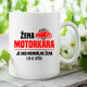 Žena motorkára je ako normálna žena, len je lepšia - keramický hrnček s potlačou