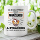 Ak si mám vybrať medzi manželkou a rybačkou - keramický hrnček s potlačou